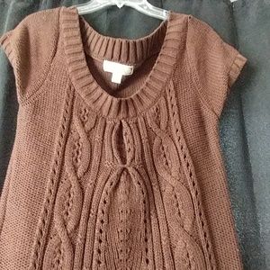 Brown sweater dress